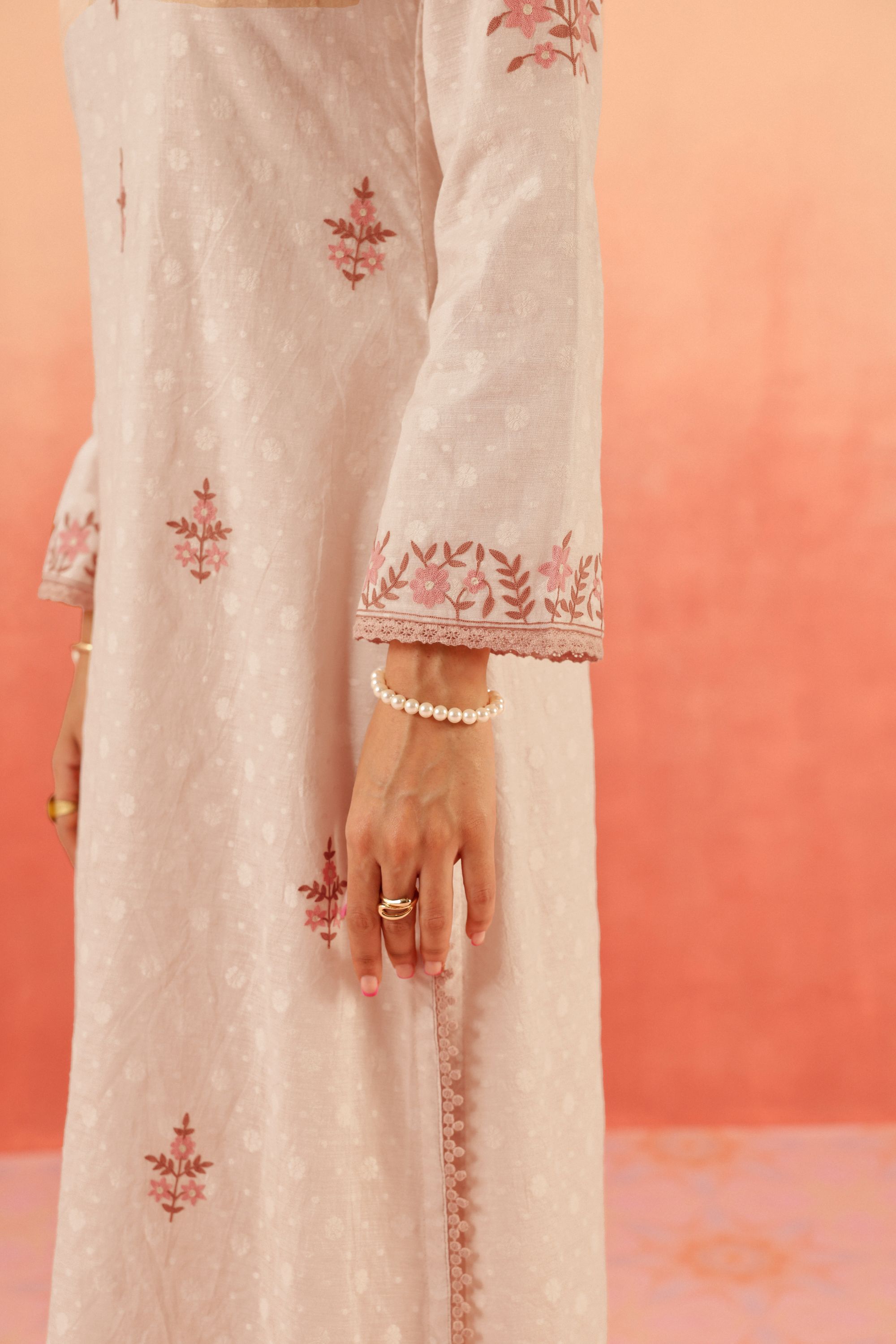 Sahiba Bali in GULBANO PINK JACQUARD EMBROIDERED KURTA SET