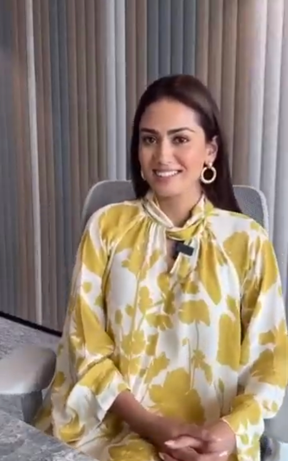 MIRA KAPOOR IN CLAIRE OLIVE FLORAL PRINTED CREPE COORD SET