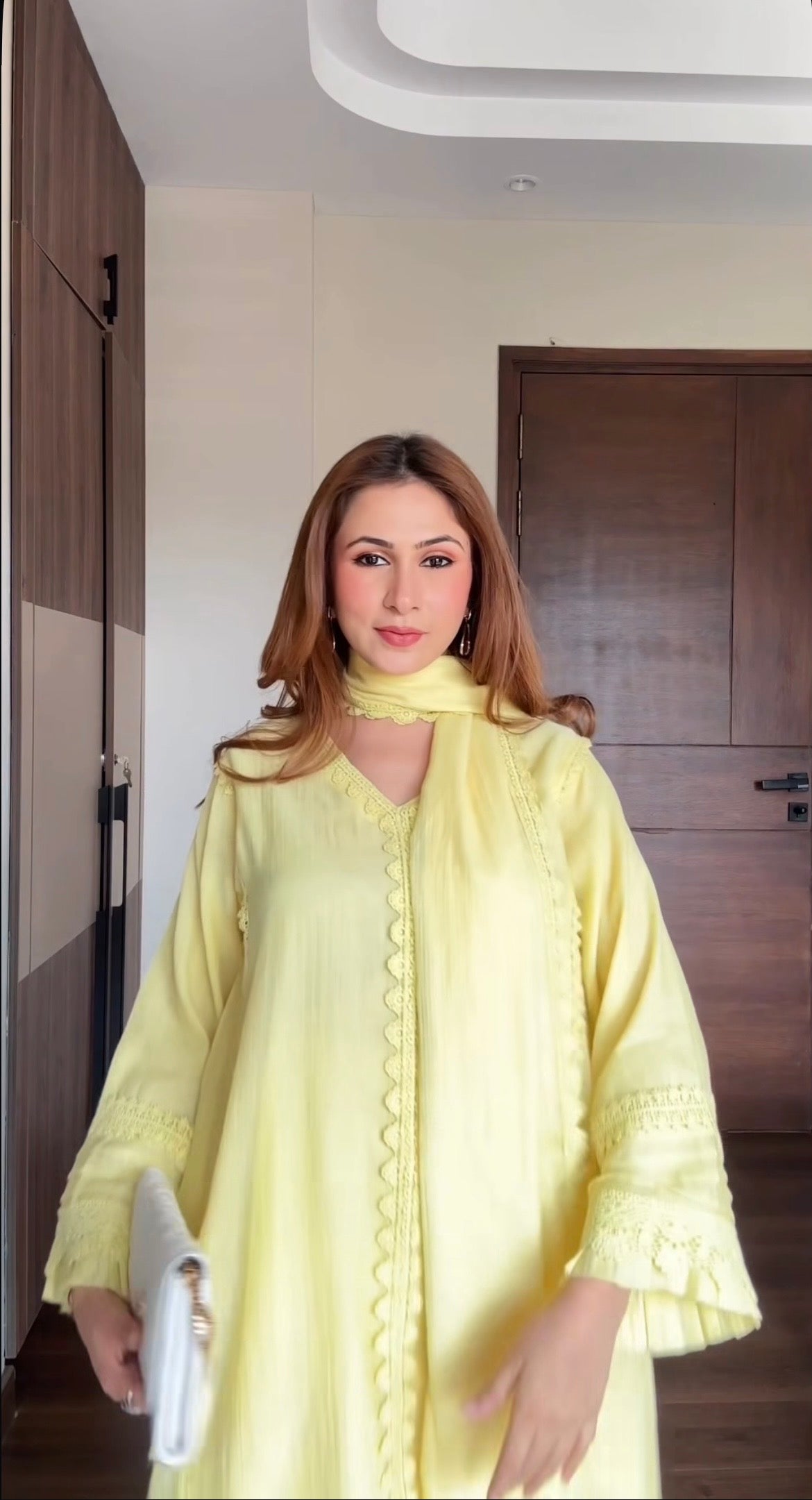 Shikha Sharma Khurana in Samara Yellow Cotton-Silk Chanderi Choga Set