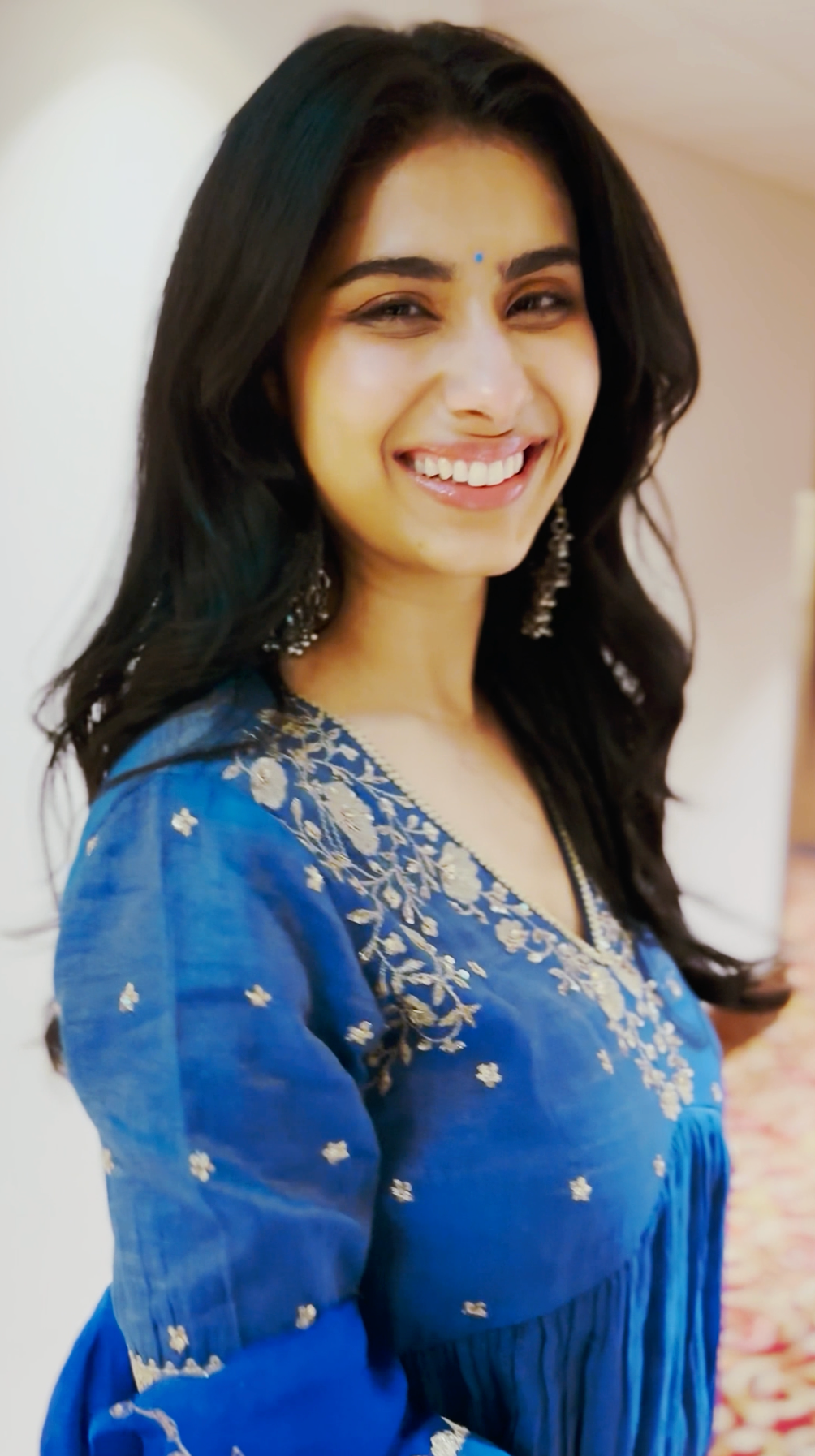 NAYAB MIDHA IN MEHER BLUE TISSUE CHANDERI HANDCRAFTED SHARARA SET