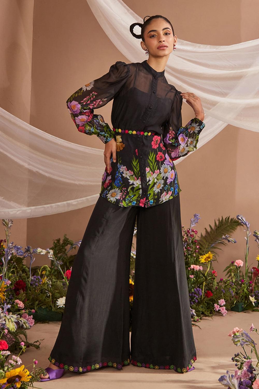 CALLIE FLORAL PRINTED ORGANZA COORD SET (READY TO SHIP)