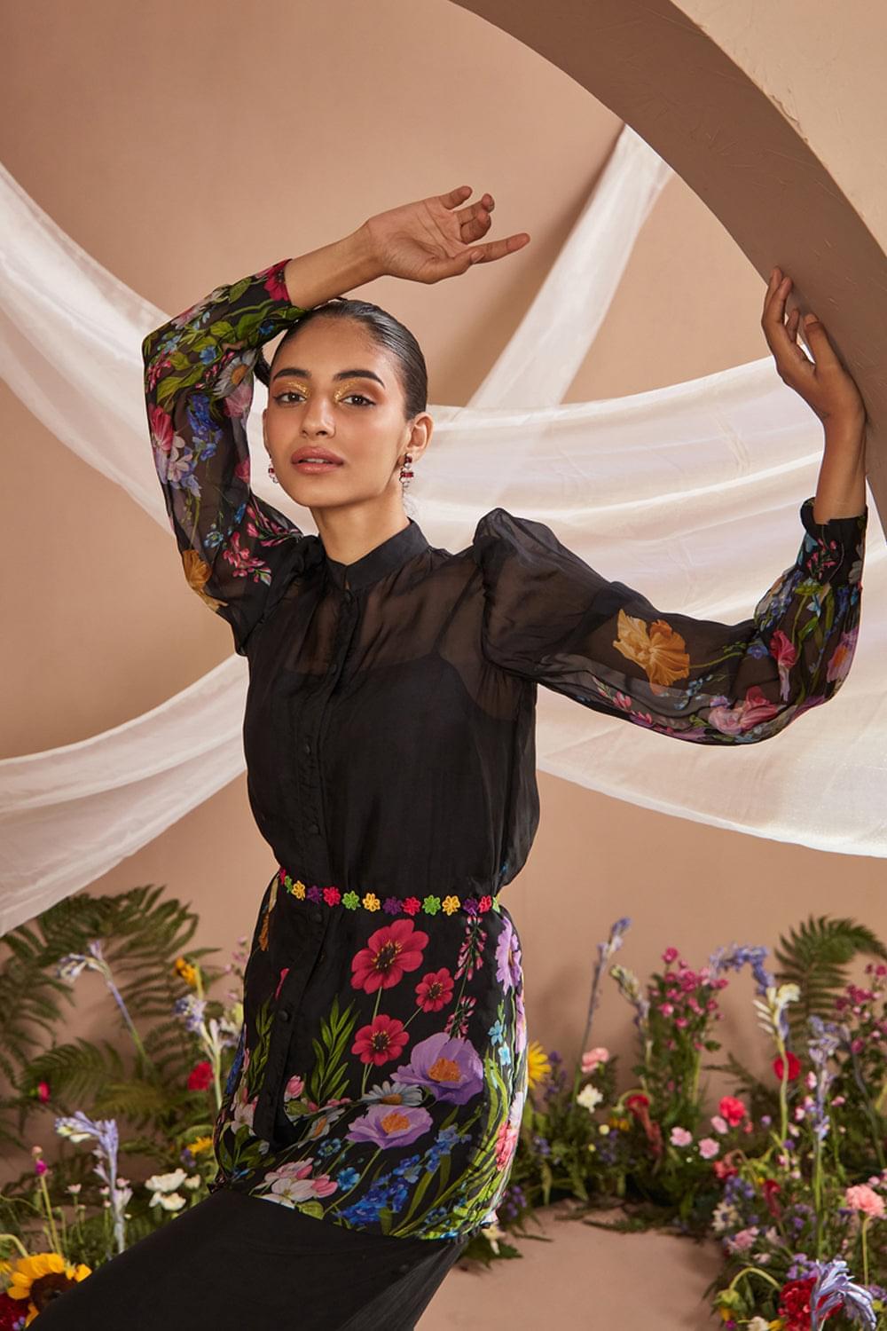 SMRIDHI DHILLON IN CALLIE FLORAL PRINTED ORGANZA COORD SET