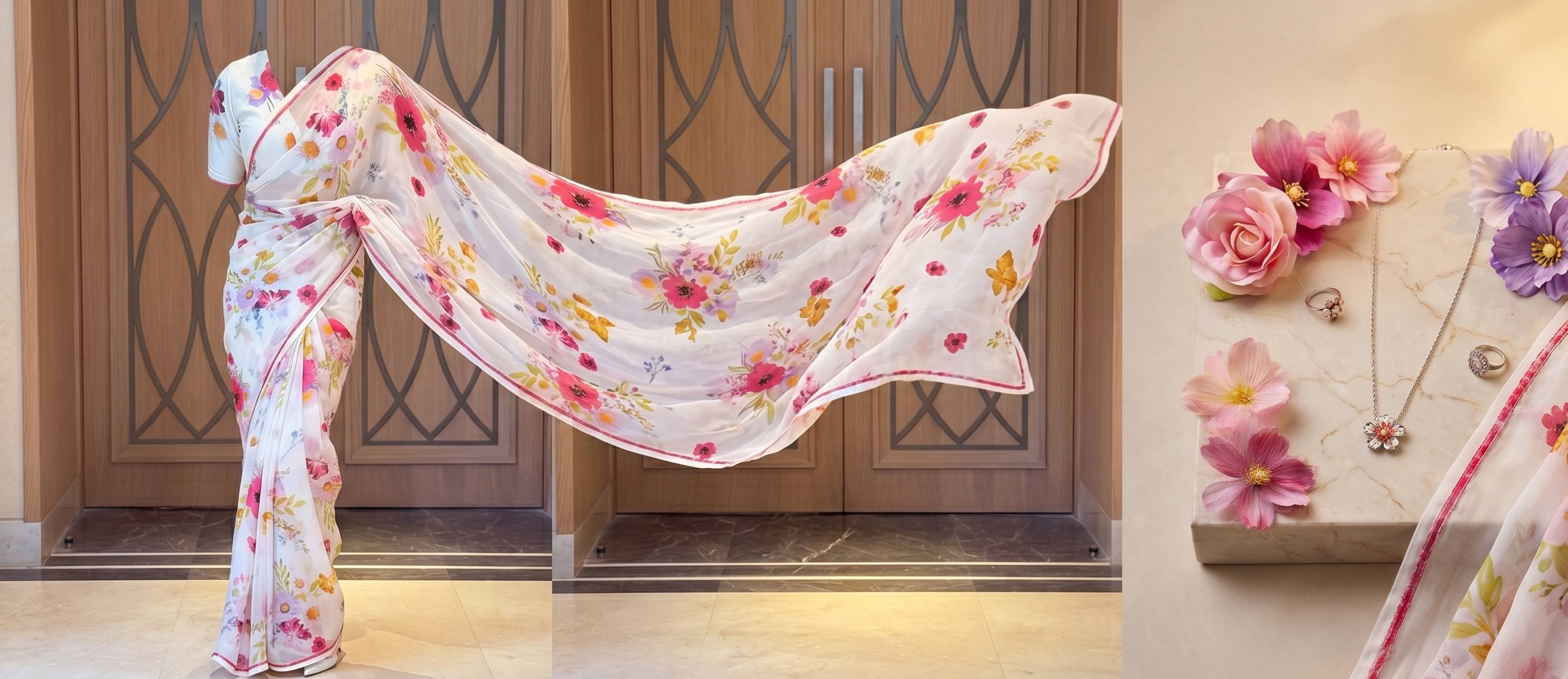 How to Master Summer Wedding Style With Organza Sarees?