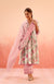 AVNI PINK FLORAL PRINTED COTTON DOBBY HANDCRAFTED KURTA SET