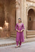 NANDINI SILK CHANDERI HANDCRAFTED MAUVE STRAIGHT KURTA SET