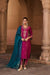 SHARVARI SILK CHANDERI HANDCRAFTED MAGENTA STRAIGHT KURTA SET