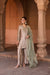 SHAHBANO SILK TISSUE HANDCRAFTED SILVER KURTA SET WITH FARSHI SALWAR