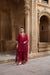 RAINA SILK CHANDERI HANDCRAFTED RED CHOGA SET