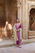 NANDINI SILK CHANDERI HANDCRAFTED MAUVE STRAIGHT KURTA SET