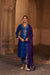 SHARVARI SILK CHANDERI HANDCRAFTED ROYAL BLUE STRAIGHT KURTA SET