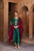 SHARVARI SILK CHANDERI HANDCRAFTED EMERALD GREEN STRAIGHT KURTA SET