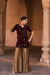 MALLIKA SILK VELVET HANDCRAFTED PLUM KURTA SET WITH SILK TISSUE GHARARA