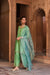 ASMI SILK CHANDERI HANDCRAFTED GREEN STRAIGHT KURTA SET