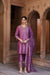 RAAGINI SILK CHANDERI HANDCRAFTED MAUVE STRAIGHT KURTA SET