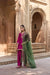 REET SILK CHANDERI HANDCRAFTED MAGENTA KURTA SET WITH FARSHI SALWAR