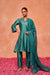 NAIRA TEAL SILK CHANDERI HANDCRAFTED KURTA SET
