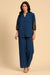 Sama Blue Embroidered Yarn Dyed Handcrafted Co-ord Set