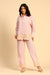 Niya Pink Embroidered Handcrafted Cotton Linen Co-ord Set