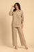 Raya Tan Embroidered Handcrafted Cotton Linen Co-ord Set