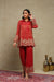 Aadya Red Hand Embroidered Tissue Chanderi Co-Ord Set