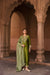 DEVYANI PURE SILK HANDCRAFTED OLIVE GREEN STRAIGHT KURTA SET