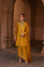 RAAGINI SILK CHANDERI HANDCRAFTED MUSTARD STRAIGHT KURTA SET