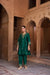 RAINA SILK CHANDERI HANDCRAFTED EMERALD GREEN CHOGA SET