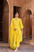RUKMINI BANARASI CHANDERI JACQUARD HANDCRAFTED YELLOW STRAIGHT KURTA SET
