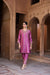 RAAGINI SILK CHANDERI HANDCRAFTED MAUVE STRAIGHT KURTA SET