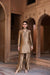 SHAHBANO SILK TISSUE HANDCRAFTED GOLD KURTA SET WITH FARSHI SALWAR