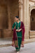 MEHRUNISA PURE SILK HANDCRAFTED EMERALD GREEN KURTA SET WITH FARSHI SALWAR