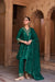 RAINA SILK CHANDERI HANDCRAFTED EMERALD GREEN CHOGA SET