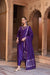 RUKMINI BANARASI CHANDERI JACQUARD HANDCRAFTED PURPLE  STRAIGHT KURTA SET