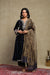 Sahira Navy Blue Embroidered Silk Velvet A-Line Kurta Set
