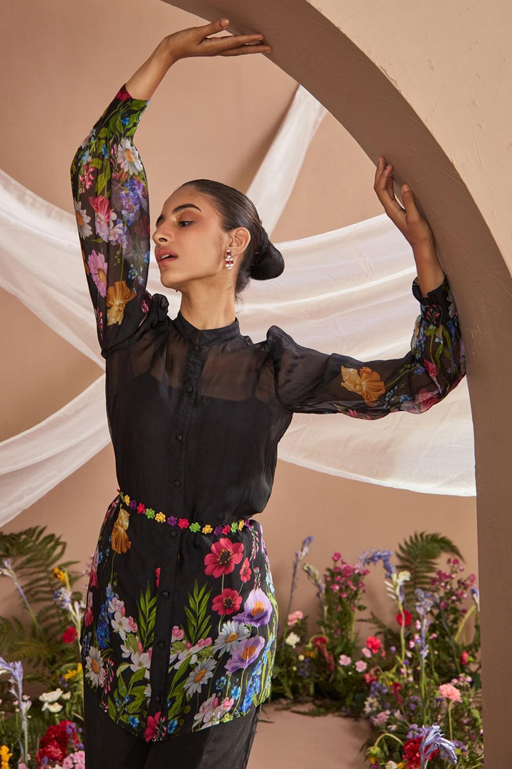 SMRIDHI DHILLON IN CALLIE FLORAL PRINTED ORGANZA COORD SET