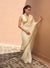 Alisha Off-White Abstract Printed Luxe Organza Saree