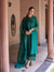 Chand Jacquard Silk Chanderi Embroidered Emerald Green Straight Kurta Set