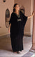 Gulzar Black Silk Velvet Handcrafted Kaftan