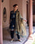 Dilruba Silk Velvet Embroidered Midnight Blue A-Line Kurta Set