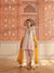 Zora Baby Pink Mirror Work Silk  Chanderi Handcrafted A-Line Kurta Set