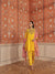 Mirae Yellow Mirror Work Silk Chanderi Handcrafted Choga Set