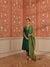 Lehar Emerald Green Mirror  Work Silk Chanderi Handcrafted Kurta  Set