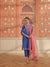 Veya Blue Mirror Work Silk Chanderi Handcrafted Kurta Set