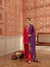 Rasa Ruby Pink Mirror Work Handcrafted Silk Chanderi Short Kurta Set with Farshi Salwar