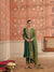 Veera Emerald Green Mirror Work Silk Chanderi Handcrafted Kurta Set