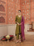 Arushi Olive Green Mirror Work Handcrafted Kurta Set With Farshi Salwar