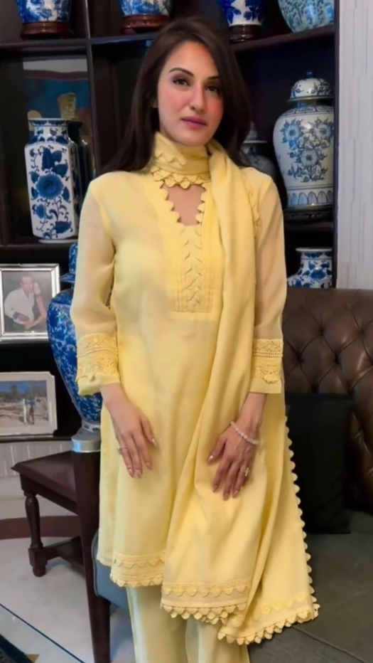 Payal Sen in MAYA YELLOW COTTON SILK CHANDERI KURTA SET