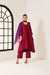 Rosa Red & Purple Embroidered Yarn Dyed Handcrafted Kurta Set