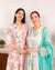 ANAYA GREEN FLORAL PRINTED COTTON DOBBY KURTA SET