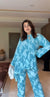 CLAIRE BLUE FLORAL PRINTED CREPE COORD SET